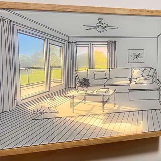 Magdalene Lampe Murale en Bois Art Mural Chien au Soleil