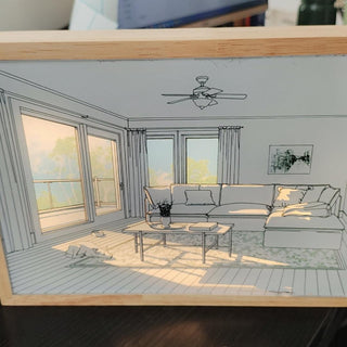 Magdalene Lampe Murale en Bois Art Mural Chien au Soleil