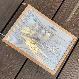 Magdalene Lampe Murale en Bois Art Mural Chien au Soleil