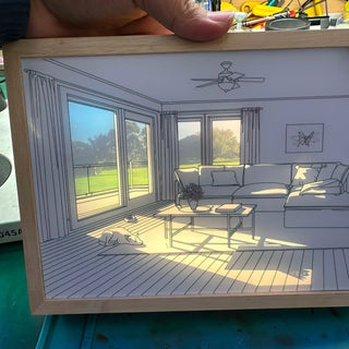 Magdalene Lampe Murale en Bois Art Mural Chien au Soleil