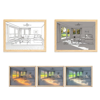 Magdalene Lampe Murale en Bois Art Mural Chien au Soleil