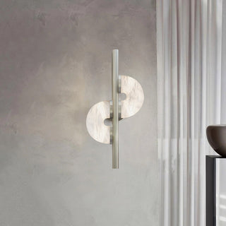 Liraven Double Disque Albâtre Luminaire Mural