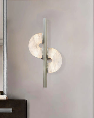 Liraven Double Disque Albâtre Luminaire Mural