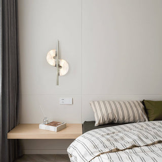 Liraven Double Disque Albâtre Luminaire Mural