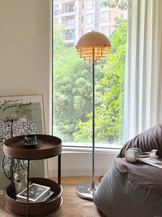 Dome Louver Floor Lamp-Neutral Decor