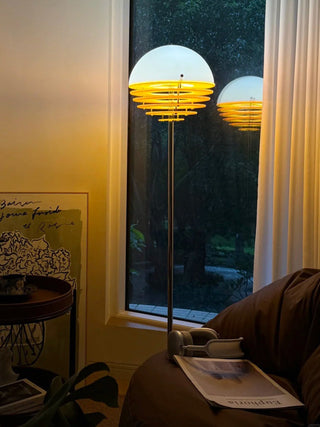 Dome Louver Floor Lamp-Neutral Decor