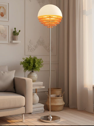 Dome Louver Floor Lamp-Neutral Decor