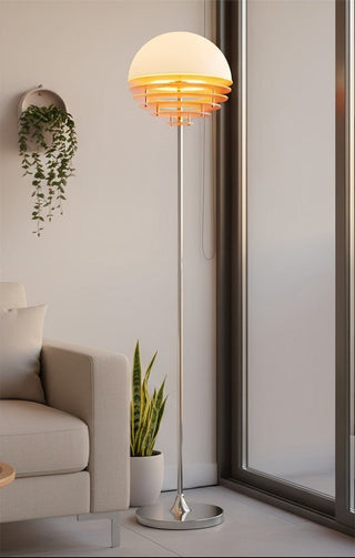Dome Louver Floor Lamp-Neutral Decor