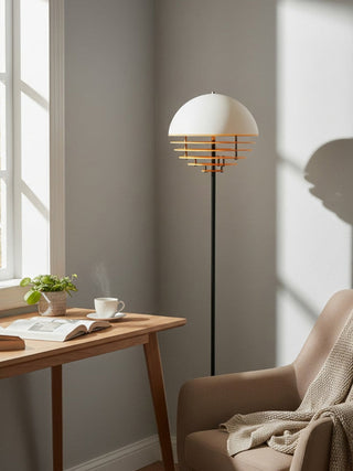Dome Louver Floor Lamp-Neutral Decor