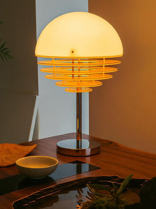 Dome Louver Table Lamp-Neutral Decor