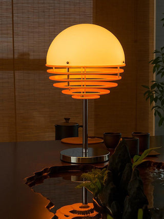 Dome Louver Table Lamp-Neutral Decor