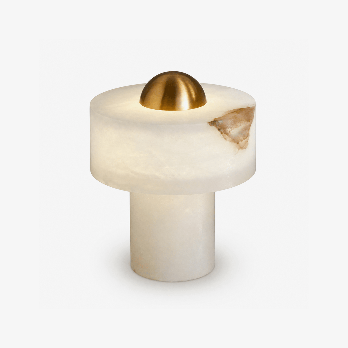 Dome Alabaster Table Lamp-Neutral Decor