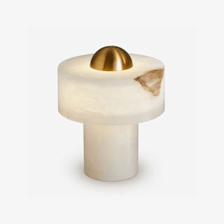 Dome Alabaster Table Lamp-Neutral Decor