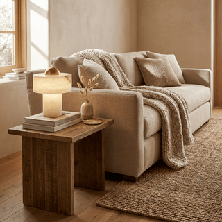 Dome Alabaster Table Lamp-Neutral Decor