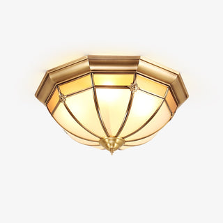 Vovynan Élégance Dôme Laiton Verre Applique Plafond