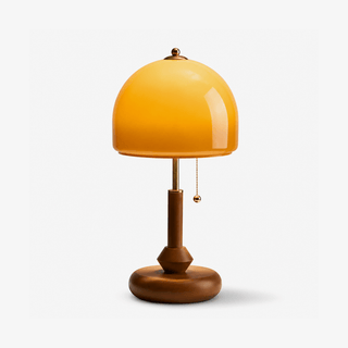 Dome Wooden Table Lamp-Neutral Decor