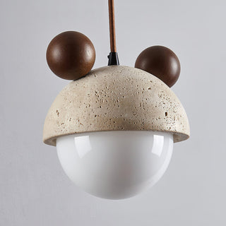 Lyraeus Suspension Moderne en Travertin