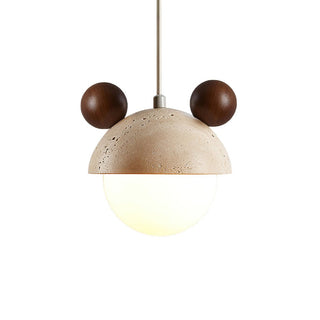 Lyraeus Suspension en Travertin Mickey