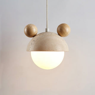 Lyraeus Suspension Moderne en Travertin