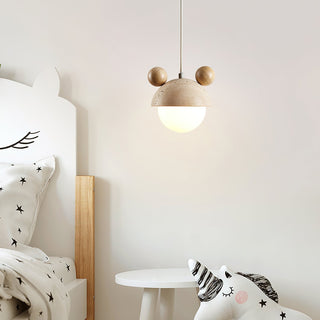 Lyraeus Suspension Moderne en Travertin