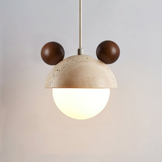 Lyraeus Suspension Moderne en Travertin