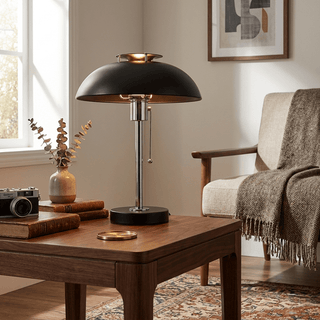 Domo Chrome Mushroom Table Lamp-Neutral Decor