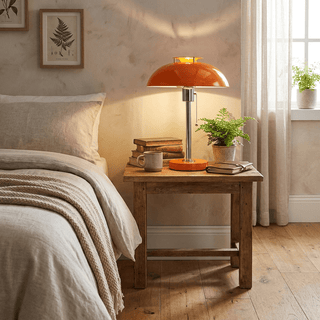 Domo Chrome Mushroom Table Lamp-Neutral Decor