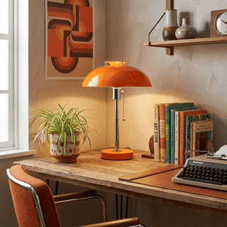 Domo Chrome Mushroom Table Lamp-Neutral Decor
