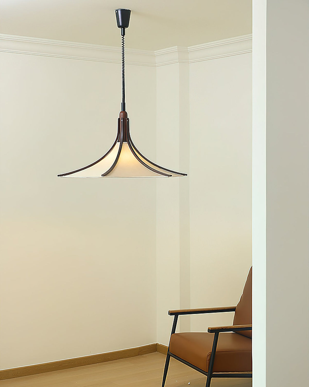 View from below the Domus Pendant Light, showing the diffuser.