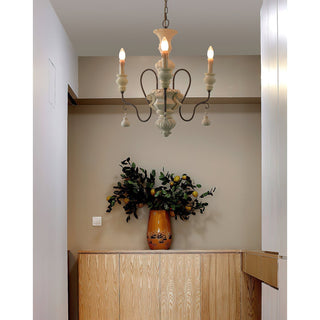 Quartz Lustre Bois Métal Luxe Campagne Salon