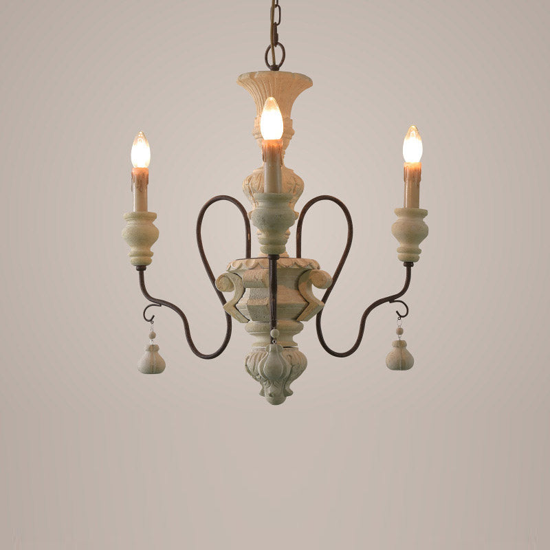 Quartz Lustre Bois Métal Luxe Campagne Salon