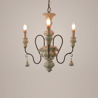 Quartz Lustre Bois Métal Luxe Campagne Salon