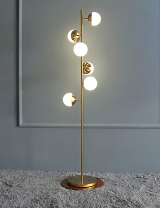 Myliryre Moderne du Milieu du Siècle Lampadaire en Laiton