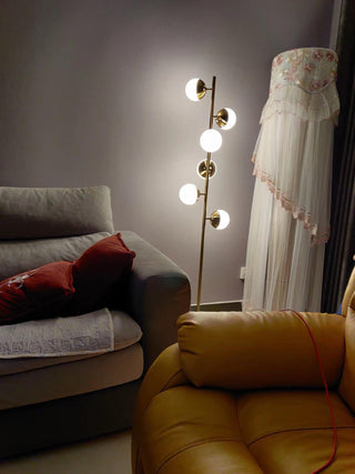 Myliryre Moderne du Milieu du Siècle Lampadaire en Laiton