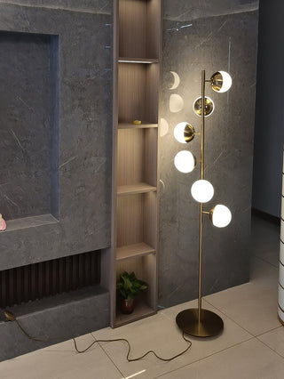 Myliryre Moderne du Milieu du Siècle Lampadaire en Laiton