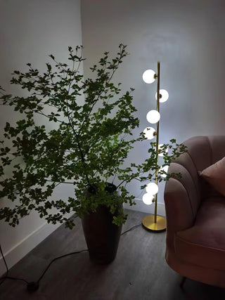 Myliryre Moderne du Milieu du Siècle Lampadaire en Laiton