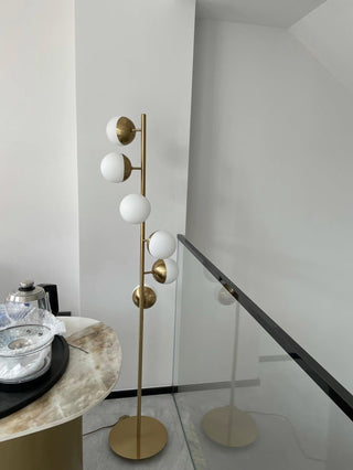 Myliryre Moderne du Milieu du Siècle Lampadaire en Laiton