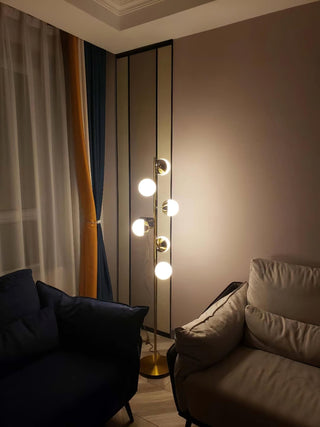 Myliryre Moderne du Milieu du Siècle Lampadaire en Laiton
