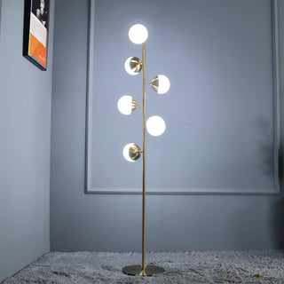 Myliryre Moderne du Milieu du Siècle Lampadaire en Laiton