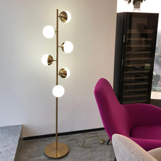 Myliryre Moderne du Milieu du Siècle Lampadaire en Laiton