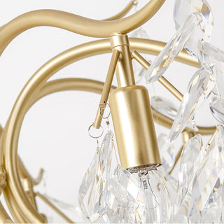 Lustra Lustre Fer Cristal Feuille