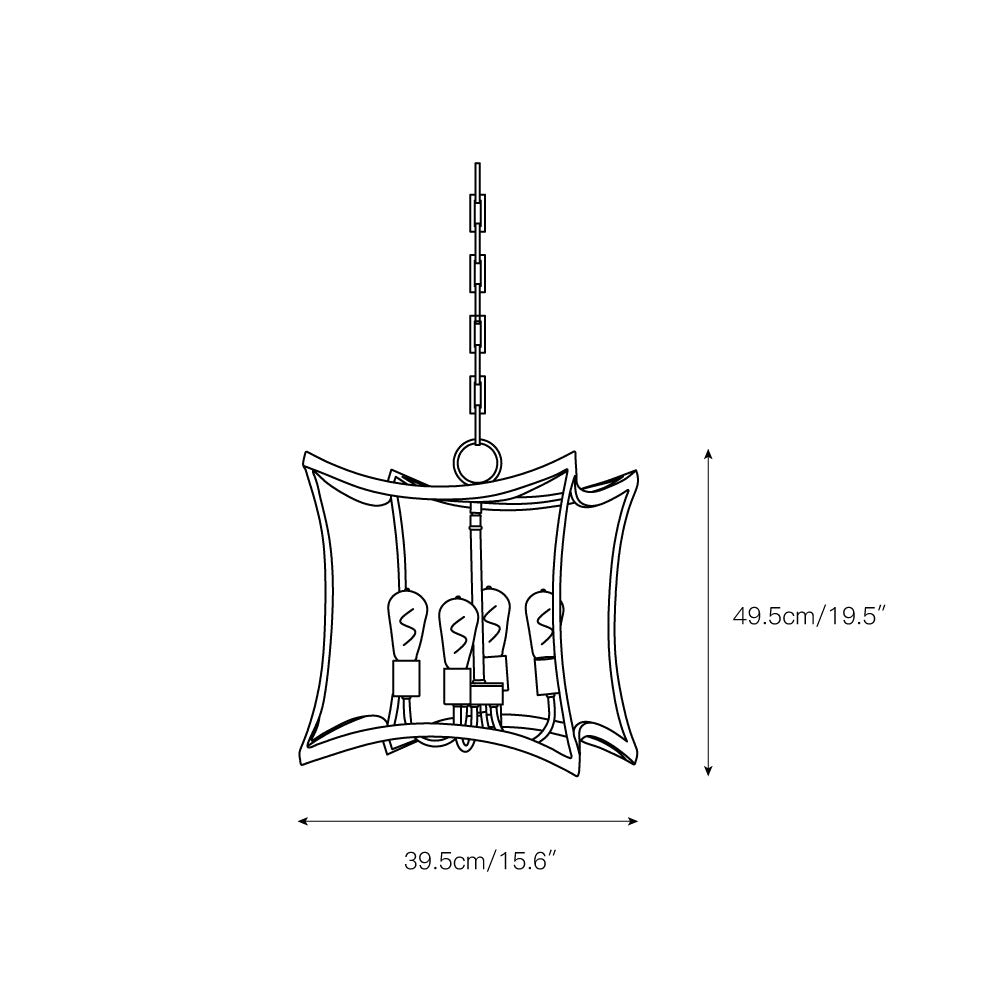 Tract Suspension Lanterne Métal Laiton Élégance Salon