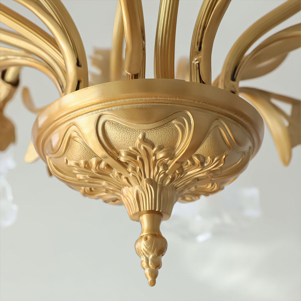 Dore Flower Chandelier as a centerpiece in a grand entryway.