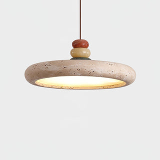 Cuvarora Disque Travertin Pendentif Lumière
