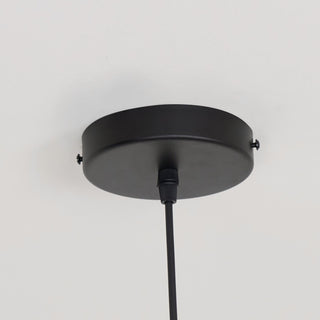 Lustra Suspension en Verre Noir avec Cadre