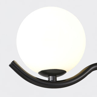 Lustra Suspension en Verre Noir avec Cadre