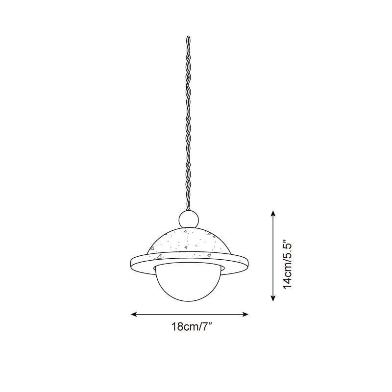 Ritta Donut Pendant Light Travertine-Neutral Decor