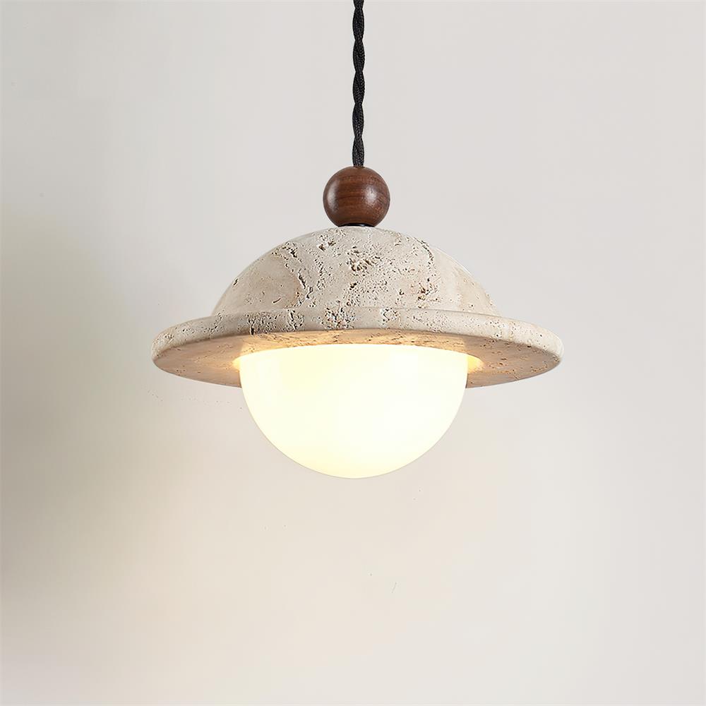 Ritta Donut Pendant Light Travertine-Neutral Decor