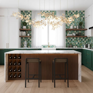Double Layer Combination Gingko Chandelier-Neutral Decor