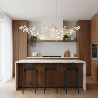 Double Layer Combination Gingko Chandelier-Neutral Decor